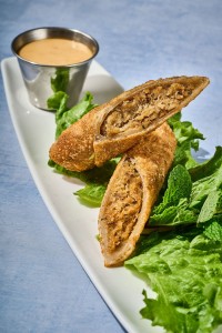 Crab Egg Roll Lettuce, mint, and lime chili aioli. Crispy, fresh, and full of flavor.