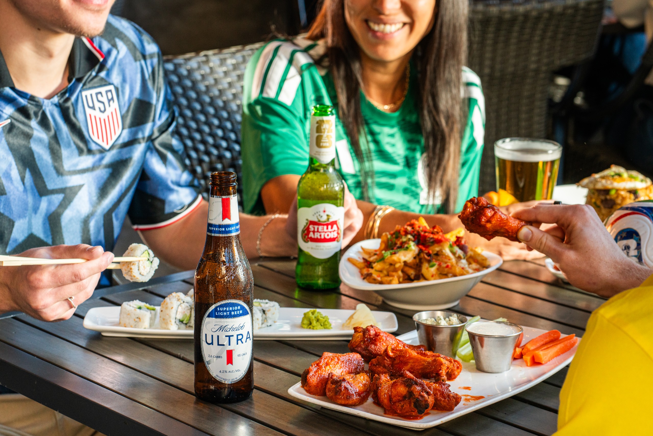 Kona Grill guests enjoying the Match Day Menu which starts at $3, $6 and $9.