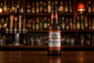 Budweiser on a bar